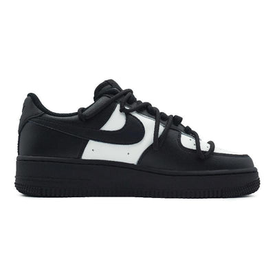 Custom black and white checkered style Air Force 1 Black/White – custom sneakers view 2 | DiySneakers