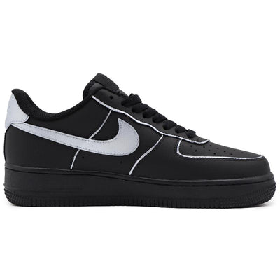 Custom quick silver Air Force 1 Black/Sliver – custom sneakers view 2 | DiySneakers