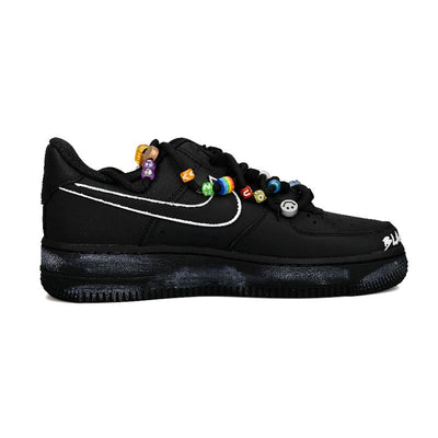 Custom Colorful beads Air Force 1 Black – custom sneakers view 2 | DiySneakers
