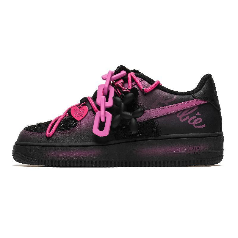 Custom A female Barbie heart Air Force 1 – hand-painted custom sneakers | DiySneakers