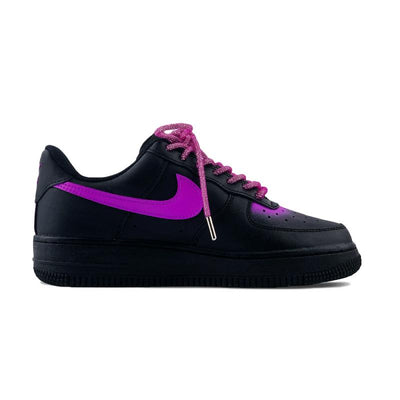 Custom Burst Lightning Heart Purple Air Force 1 Black/purple/pink – custom sneakers view 2 | DiySneakers