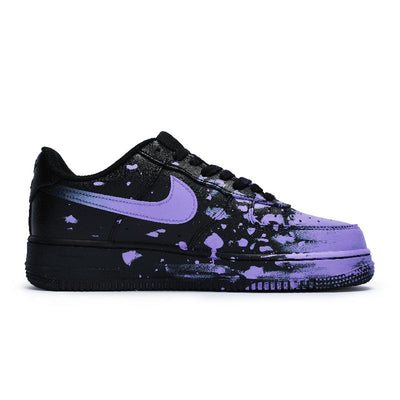 Custom Female crazy graffiti purple SBOX Air Force 1 Black/Purple – custom sneakers view 2 | DiySneakers