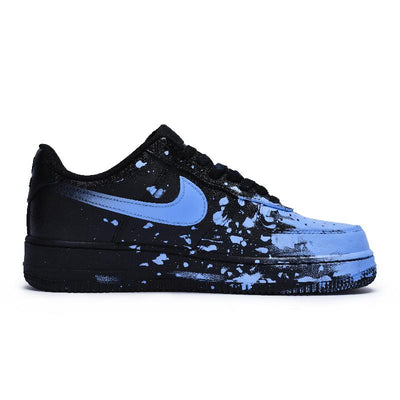 Custom crazy graffiti blue Air Force 1 Black/Blue – custom sneakers view 2 | DiySneakers