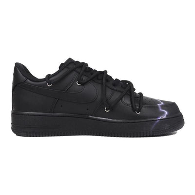 Custom Spray-painted style with a lightning theme Air Force 1 – custom sneakers view 2 | DiySneakers