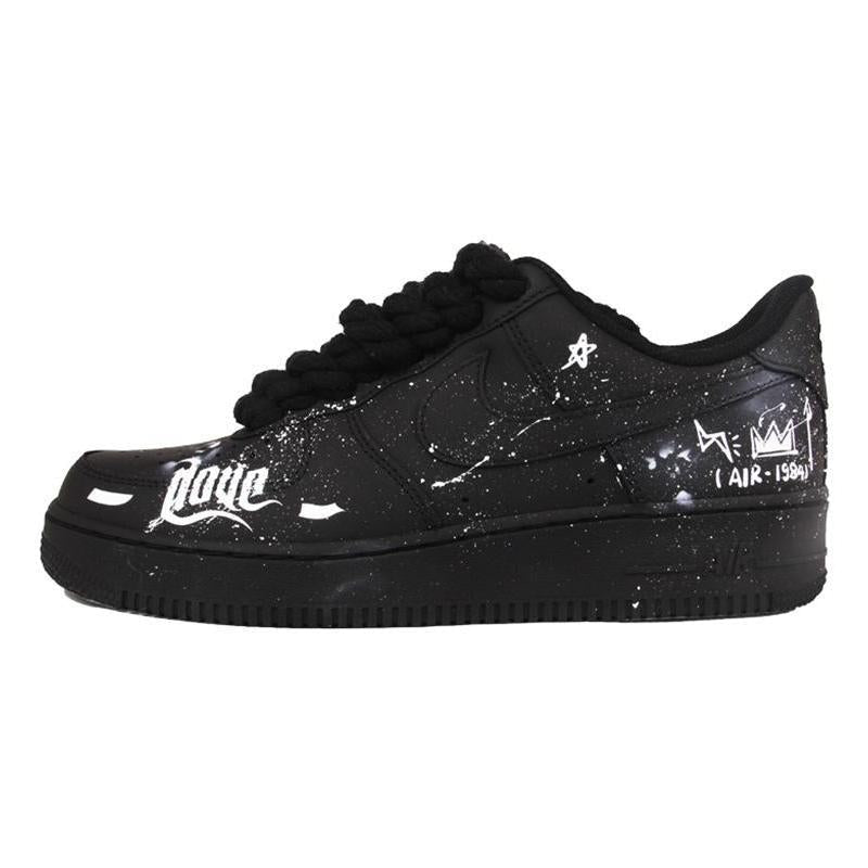 Custom Darth Vader graffiti female style Air Force 1 Black/white – hand-painted custom sneakers | DiySneakers