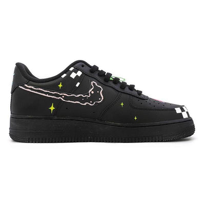 Custom graffiti Abbie color black Air Force 1 – custom sneakers view 2 | DiySneakers