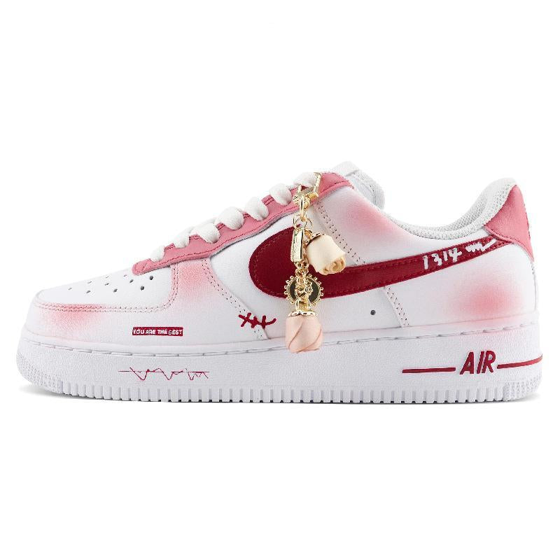 Custom rose love words Air Force 1 – hand-painted custom sneakers | DiySneakers