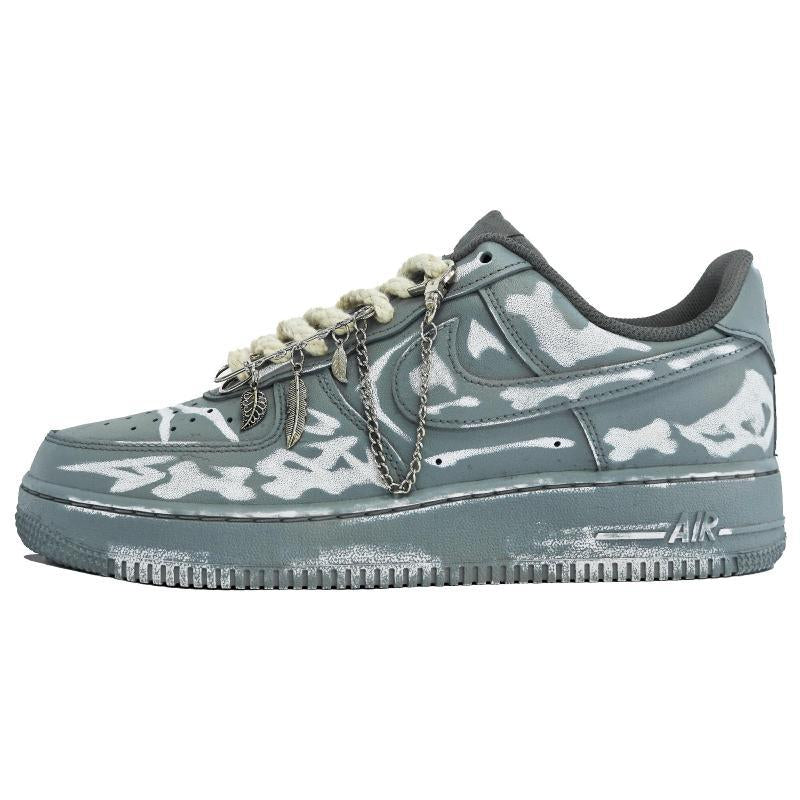 Custom scratch-off card gray QD Air Force 1 – hand-painted custom sneakers | DiySneakers