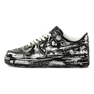 Custom Silent film Air Force 1 White – custom sneakers view 2 | DiySneakers