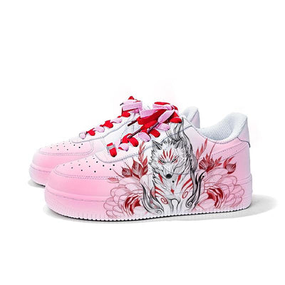 Custom Exotic Silver Wolf Air Force 1 – custom sneakers view 2 | DiySneakers