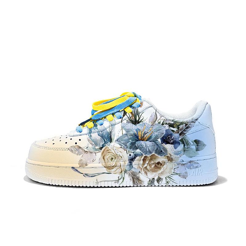 Custom Flower oil painting Air Force 1 – hand-painted custom sneakers | DiySneakers