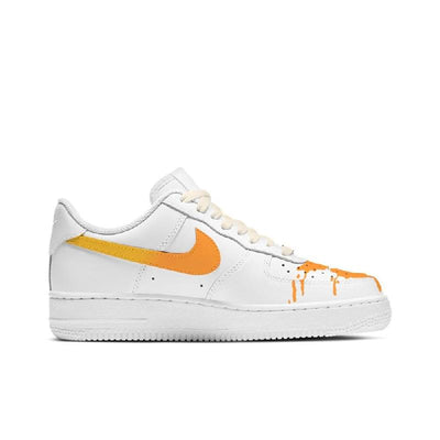 Custom Sunset Flying Car Air Force 1 White/Orange – custom sneakers view 2 | DiySneakers