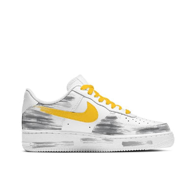 Custom Egg yolk pie Air Force 1 Yellow/White – custom sneakers view 2 | DiySneakers