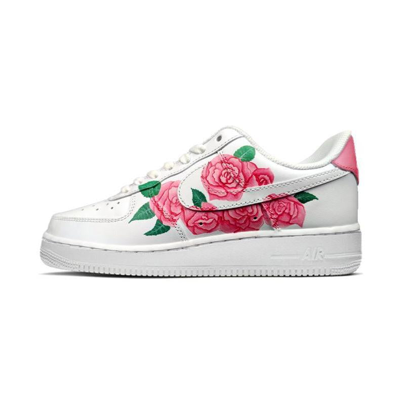 Custom pink flowers Air Force 1 – hand-painted custom sneakers | DiySneakers