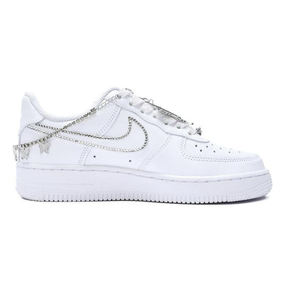 Custom Female butterfly white Air Force 1 – custom sneakers view 2 | DiySneakers