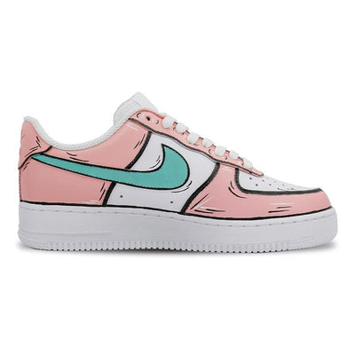Custom Female 2D strawberry milkshake Air Force 1 – custom sneakers view 2 | DiySneakers