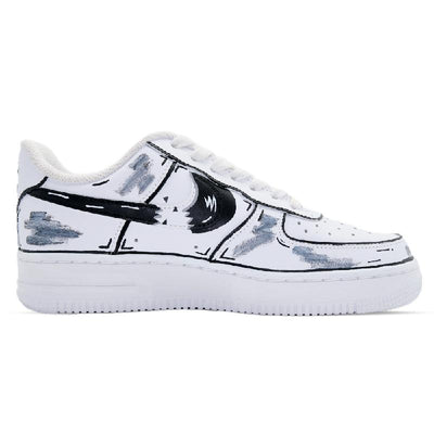 Custom Break and fracture Air Force 1 – custom sneakers view 2 | DiySneakers