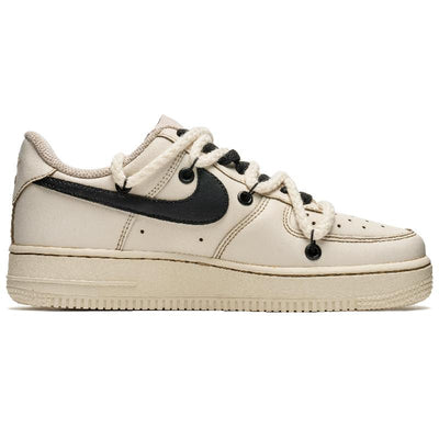 Custom coffee bright orange Air Force 1 Beige – custom sneakers view 2 | DiySneakers