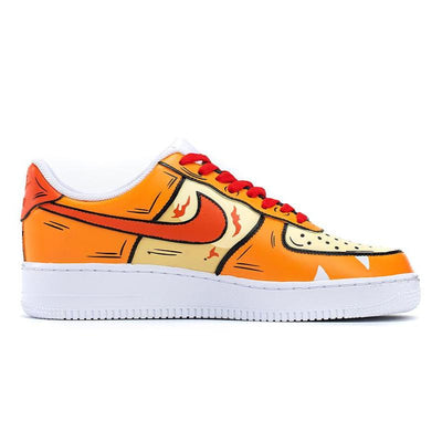 Custom The female version of the little fire dragon is orange-yellow Air Force 1 – custom sneakers view 2 | DiySneakers
