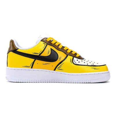 Custom Female Pikachu in black and yellow Air Force 1 – custom sneakers view 2 | DiySneakers