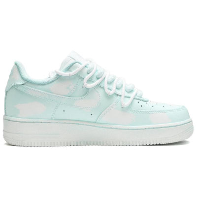 Custom scratch-off card with a cross in white and green Air Force 1 – custom sneakers view 2 | DiySneakers