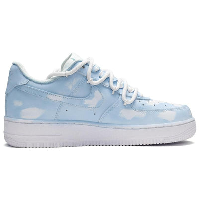 Custom scratch-off card with a cross in white and blue Air Force 1 – custom sneakers view 2 | DiySneakers