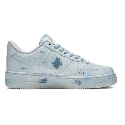 Custom A female lost plush bear in blue Air Force 1 Blue – custom sneakers view 2 | DiySneakers