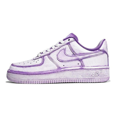 Custom passion flower K purple white Air Force 1 – custom sneakers view 2 | DiySneakers