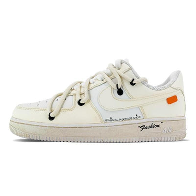Custom Air Force oxidized Coconut Milk QD Air Force 1 – custom sneakers view 2 | DiySneakers