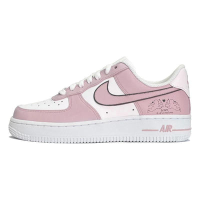 Custom Strawberry Moonlight Air Force 1 Pink/white – custom sneakers view 2 | DiySneakers