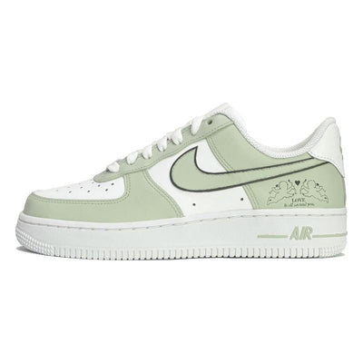 Custom Slightly tipsy with soy milk Air Force 1 White/green – custom sneakers view 2 | DiySneakers