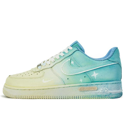 Custom Female bell fish Air Force 1 Blue/yellow/white – custom sneakers view 2 | DiySneakers