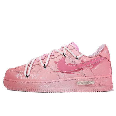 Custom Pink rhythm Air Force 1 – custom sneakers view 2 | DiySneakers