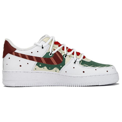 Custom Peace and good fortune, white and green Air Force 1 White/green – custom sneakers view 2 | DiySneakers