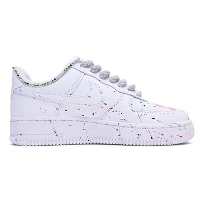 Custom Artistic painting of small daisies for Air Force 1 Multicolor – custom sneakers view 2 | DiySneakers