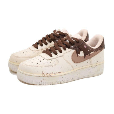 Custom Chocolate girl Air Force 1 Yellow/Brown – custom sneakers view 2 | DiySneakers