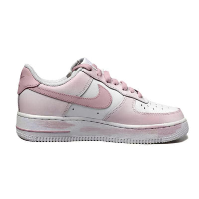 Custom Strawberry milk Bear Air Force 1 White/Pink – custom sneakers view 2 | DiySneakers