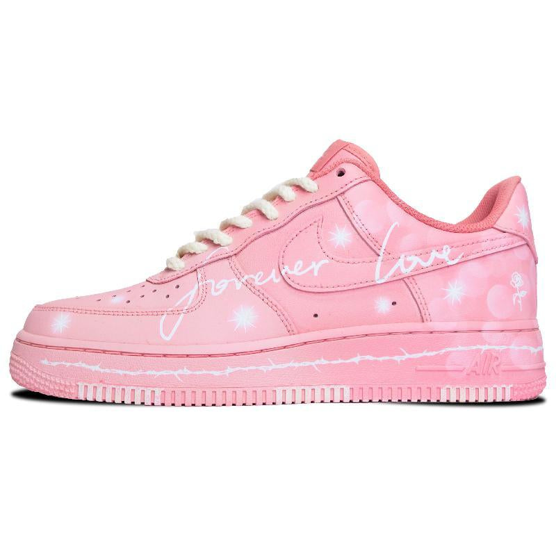 Custom Saint Valentine stained roses Air Force 1 – hand-painted custom sneakers | DiySneakers