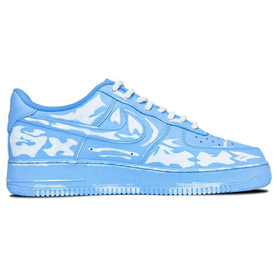Custom dyed scratch-off bone pattern chain Air Force 1 – custom sneakers view 2 | DiySneakers