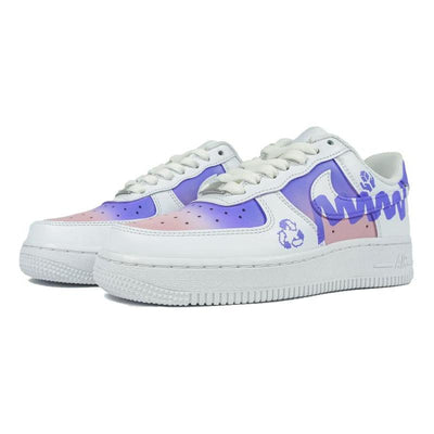 Custom Gradual vapor wave Air Force 1 Pink/white/purple – custom sneakers view 2 | DiySneakers