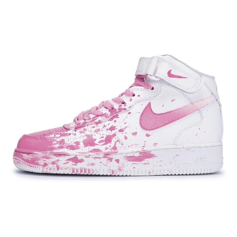 Custom The female thief heart was captured at the scene Air Force 1 Pink – hand-painted custom sneakers | DiySneakers