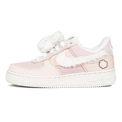 Custom Cute Fluffy Bunny Paws Air Force 1 – custom sneakers view 2 | DiySneakers
