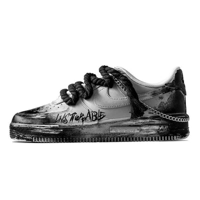 Custom Dark Halloween Air Force 1 – custom sneakers view 2 | DiySneakers