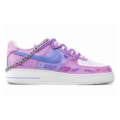 Custom Dopamine Color contrast Air Force 1 – custom sneakers view 2 | DiySneakers