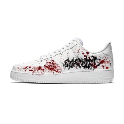 Custom Red restricted area Air Force 1 Kids' Grade School – custom sneakers view 2 | DiySneakers