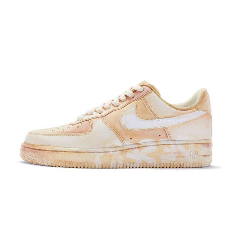 Custom Female desert rice chestnuts Air Force 1 – hand-painted custom sneakers | DiySneakers