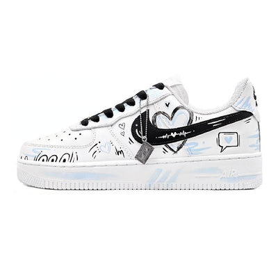 Custom Blue Explosive Bingo Air Force 1 – custom sneakers view 2 | DiySneakers