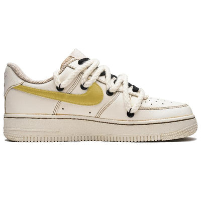 Custom Coffee bright yellow bullet screen Air Force 1 Kids' Grade School – custom sneakers view 2 | DiySneakers