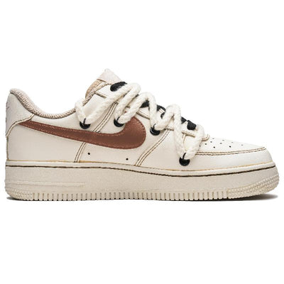 Custom Female coffee brown bullet screen Air Force 1 Kids' Grade School – custom sneakers view 2 | DiySneakers