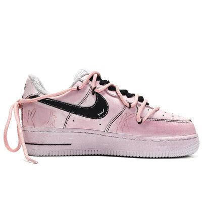 Custom Mianmian Air Force 1 Pink/Black – custom sneakers view 2 | DiySneakers